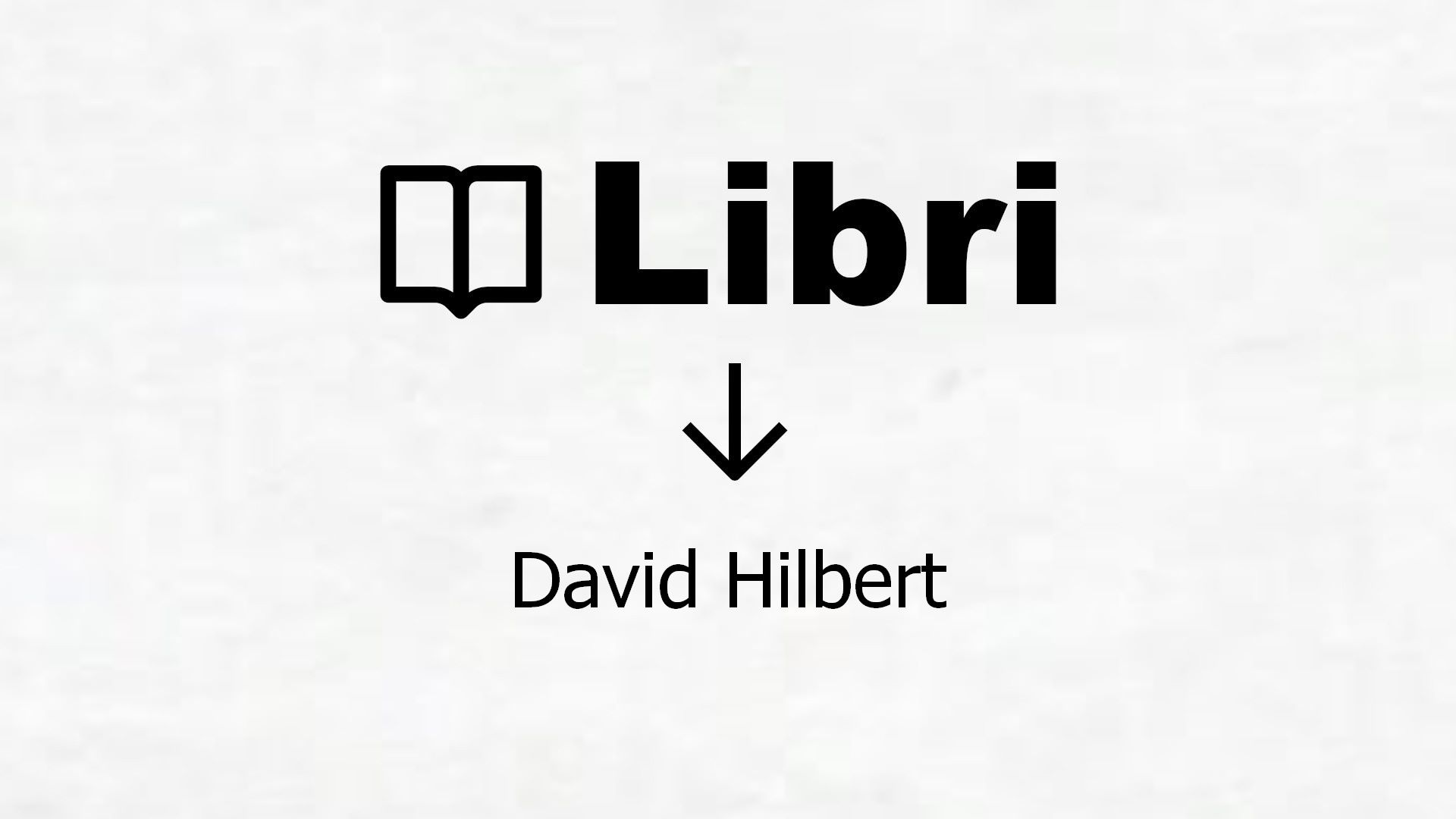 Libri di David Hilbert