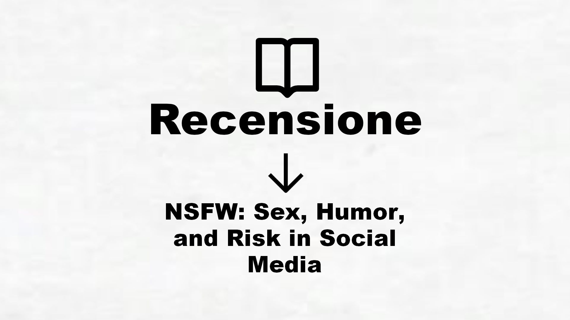 NSFW: Sex, Humor, and Risk in Social Media – Recensione Libro